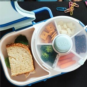 GoBe Kids 2-in-1 Bento Style Lunchbox Small Snack
Spinner Flip Lid Blue